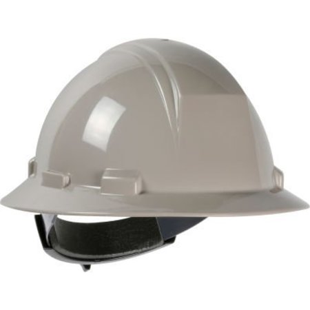 PIP Kilimanjaro Type II Full Brim Hard Hat HDPE Shell, 4-Pt Textile Suspension, Ratchet Adjustment, Gray 280-HP642R-09